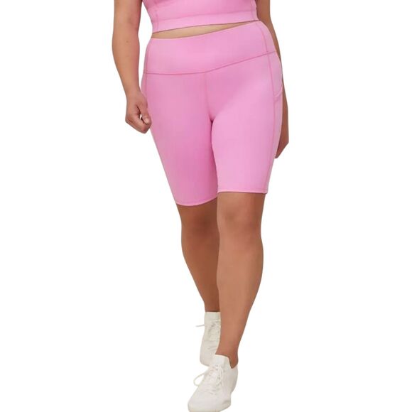 Torrid Performance Core Pink 9" Active Bike Shorts with Side Pockets Size 1 1x - Picture 1 of 7